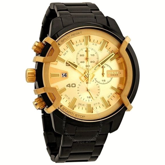 *HP X2* Diesel Griffed Chronograph Black Stainless Steel - Picture 2 of 6